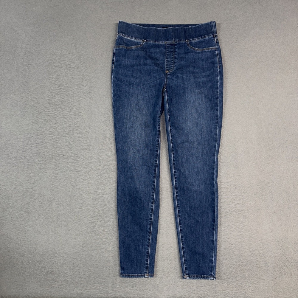 Talbots Jeans Womens 6 Blue Flawless Pull On Jegging Stretch Distressed Denim